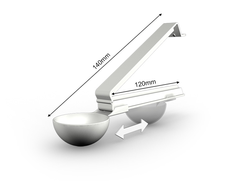 WeLoc Coffee Scoop PP 120-18 alb/alb